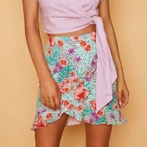 Lost + Wander Pastel Floral Skirt